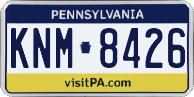 PA license plate KNM8426