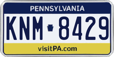 PA license plate KNM8429