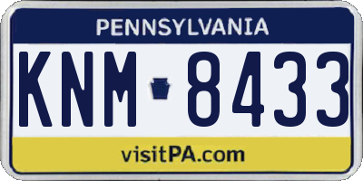 PA license plate KNM8433