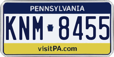 PA license plate KNM8455