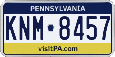 PA license plate KNM8457
