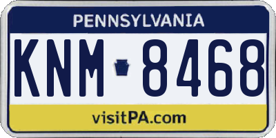 PA license plate KNM8468