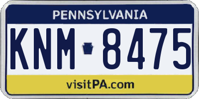 PA license plate KNM8475