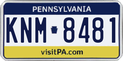 PA license plate KNM8481