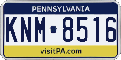 PA license plate KNM8516