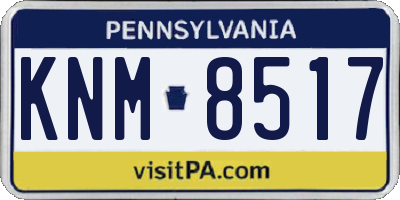 PA license plate KNM8517