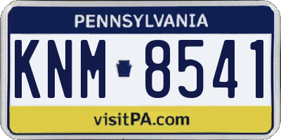 PA license plate KNM8541