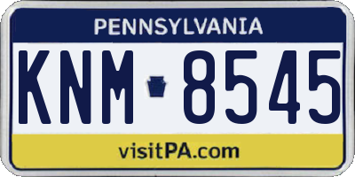 PA license plate KNM8545