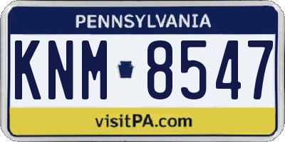 PA license plate KNM8547