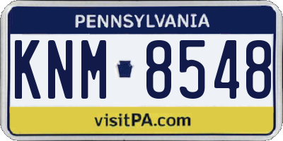 PA license plate KNM8548