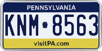 PA license plate KNM8563