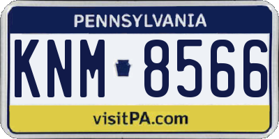 PA license plate KNM8566