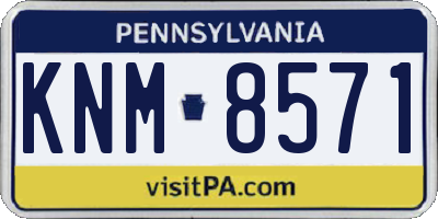 PA license plate KNM8571