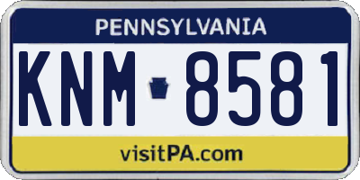 PA license plate KNM8581