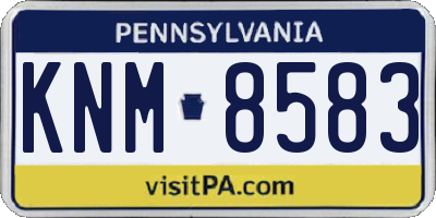 PA license plate KNM8583