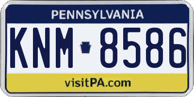 PA license plate KNM8586