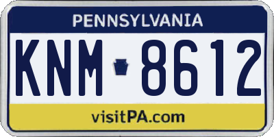 PA license plate KNM8612