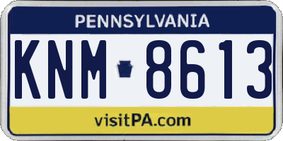 PA license plate KNM8613