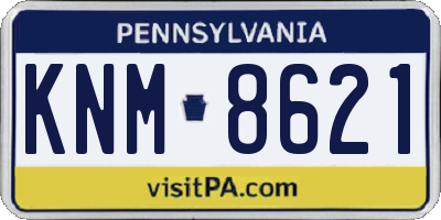 PA license plate KNM8621