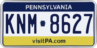 PA license plate KNM8627