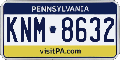 PA license plate KNM8632