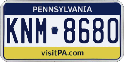 PA license plate KNM8680