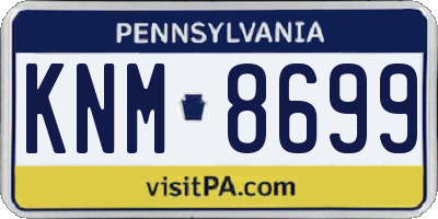 PA license plate KNM8699