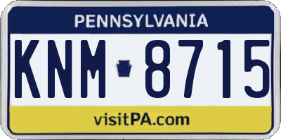 PA license plate KNM8715
