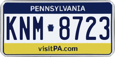PA license plate KNM8723
