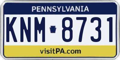 PA license plate KNM8731