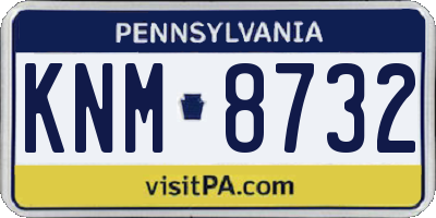 PA license plate KNM8732