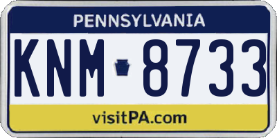 PA license plate KNM8733