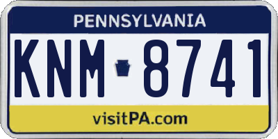 PA license plate KNM8741