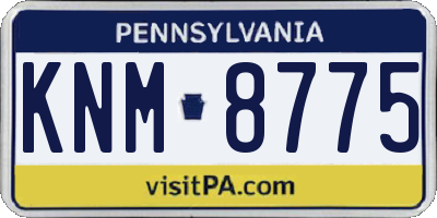 PA license plate KNM8775