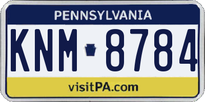 PA license plate KNM8784
