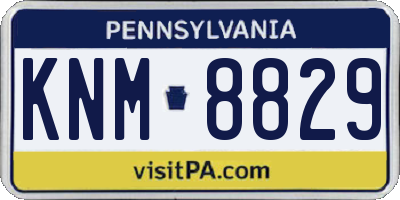 PA license plate KNM8829