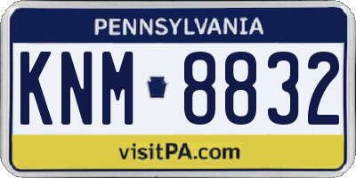 PA license plate KNM8832