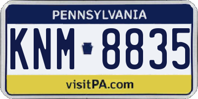 PA license plate KNM8835