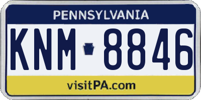 PA license plate KNM8846