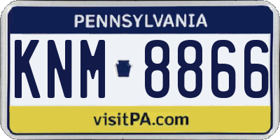 PA license plate KNM8866