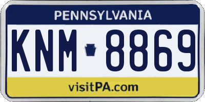 PA license plate KNM8869