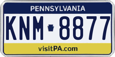PA license plate KNM8877
