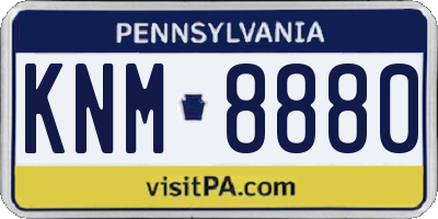 PA license plate KNM8880