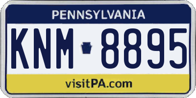 PA license plate KNM8895
