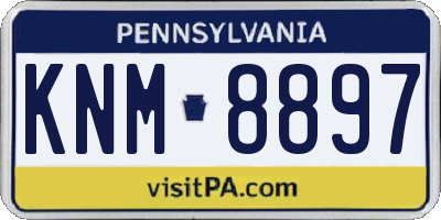 PA license plate KNM8897
