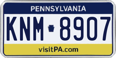 PA license plate KNM8907