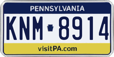 PA license plate KNM8914