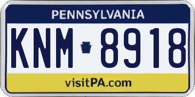 PA license plate KNM8918