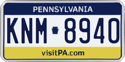 PA license plate KNM8940