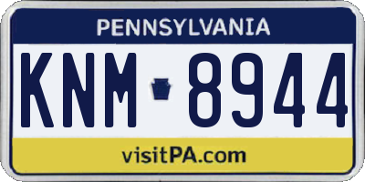 PA license plate KNM8944